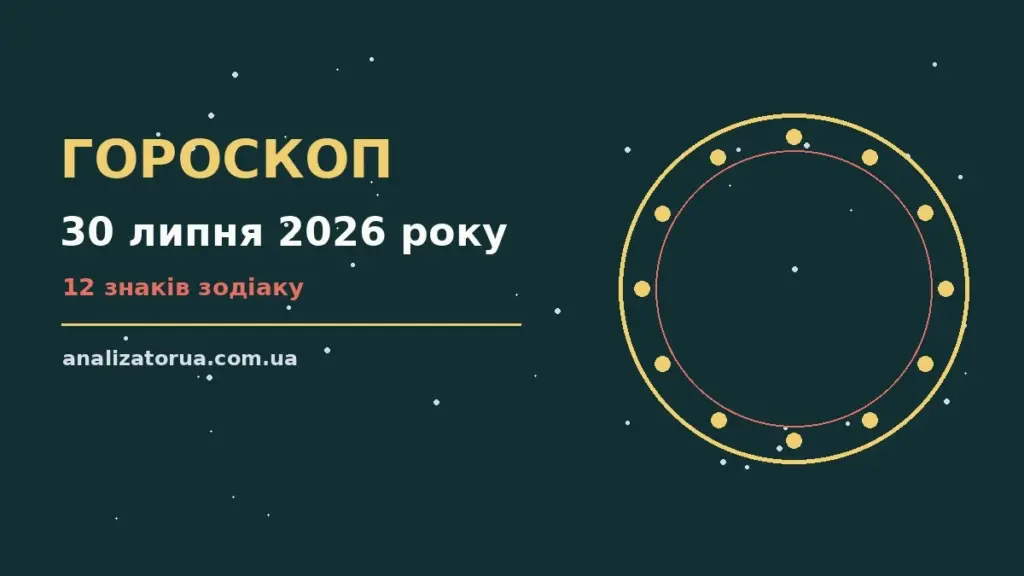 Гороскоп на 30 липня 2026 року: час рішень для всіх знаків для спокійних і точних рішень