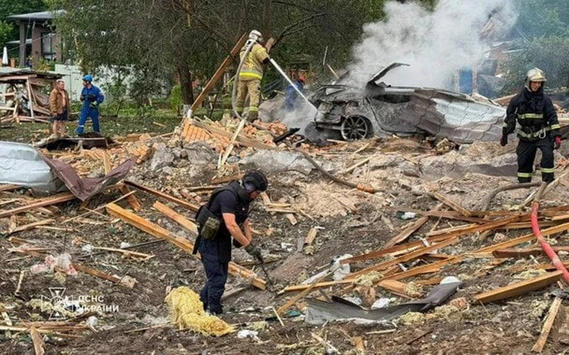 Наслідки російського удару по полігону на Київщині 24 липня 2026 року