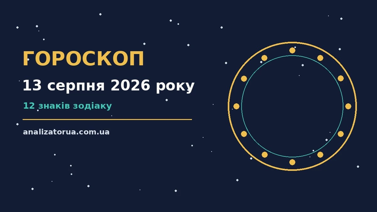 Гороскоп на 13 серпня 2026 року — час рішень для всіх знаків