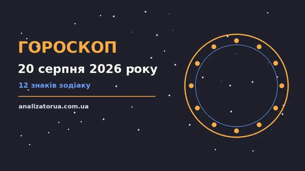 Гороскоп на 20 серпня 2026 року: час рішень для всіх знаків для спокійних і точних рішень