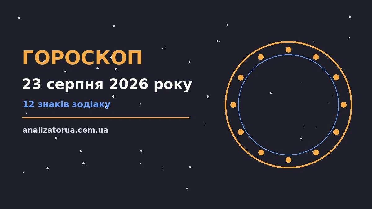 Щоденний гороскоп на 23 серпня 2026 року для дванадцяти знаків зодіаку з практичними порадами