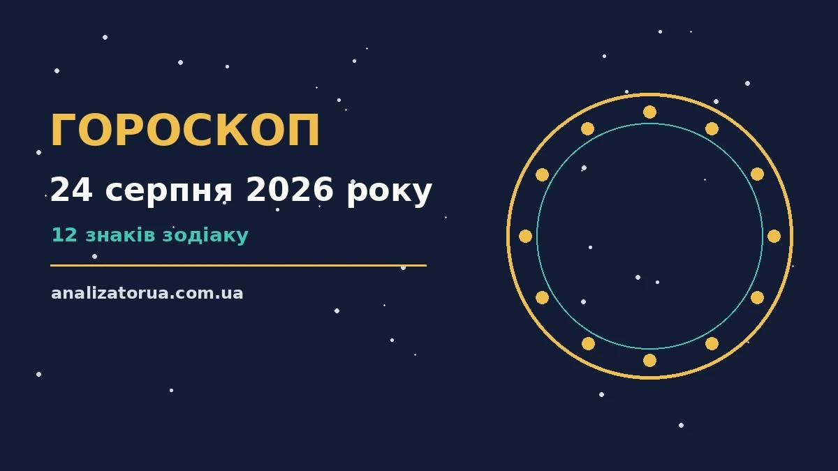Гороскоп на 24 серпня 2026 року, понеділок, спокійний темп дня