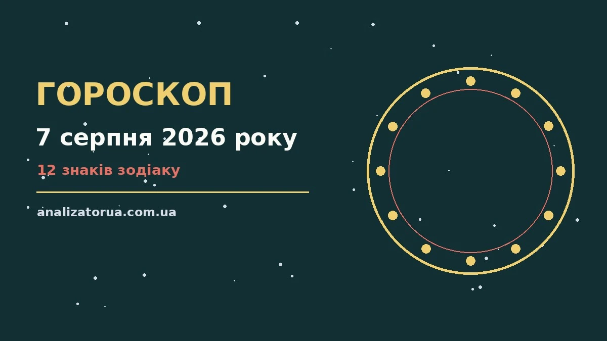 Щоденний гороскоп на 7 серпня 2026 року: кар'єра, фінанси та переговори