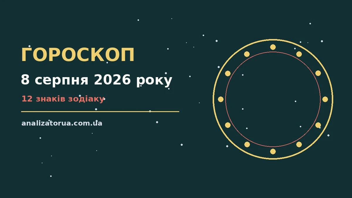 Гороскоп на 8 серпня 2026 року: робочі завдання, фінанси та переговори