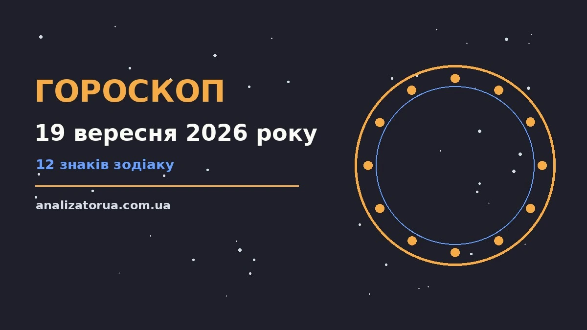 Гороскоп на 19 вересня 2026 року: час рішень для всіх знаків для спокійних і точних рішень
