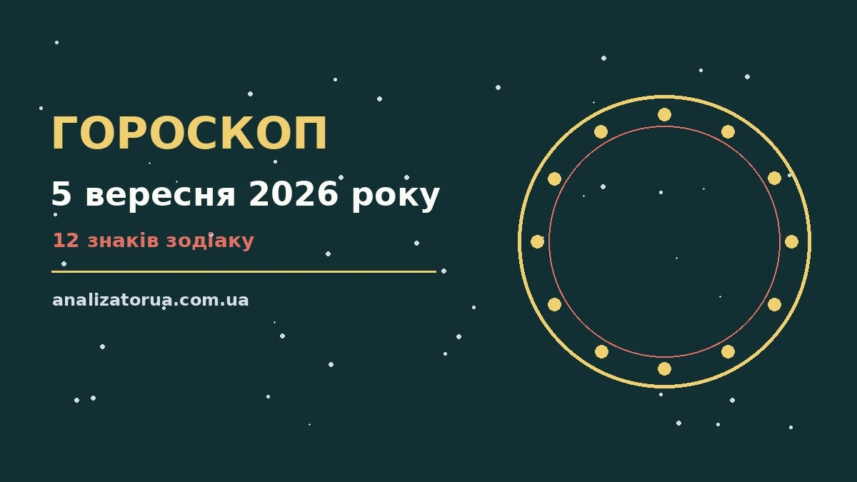 Гороскоп на 5 вересня 2026 року: час рішень для всіх знаків для спокійних і точних рішень