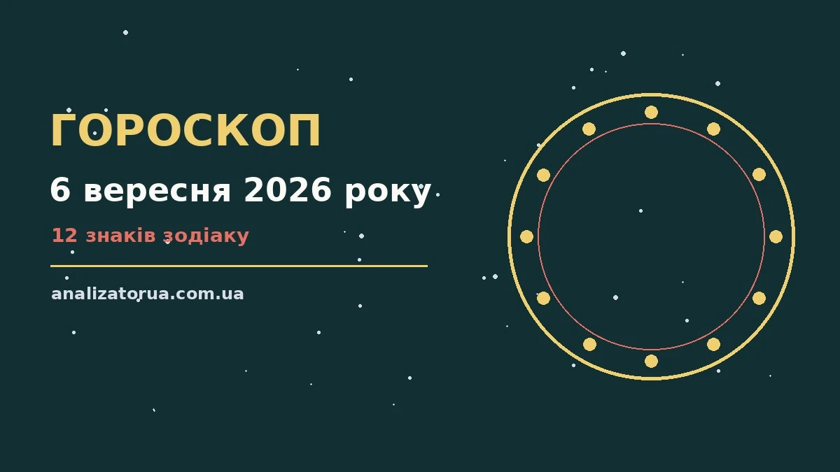Гороскоп на 6 вересня 2026 року: час рішень для всіх знаків для спокійних і точних рішень