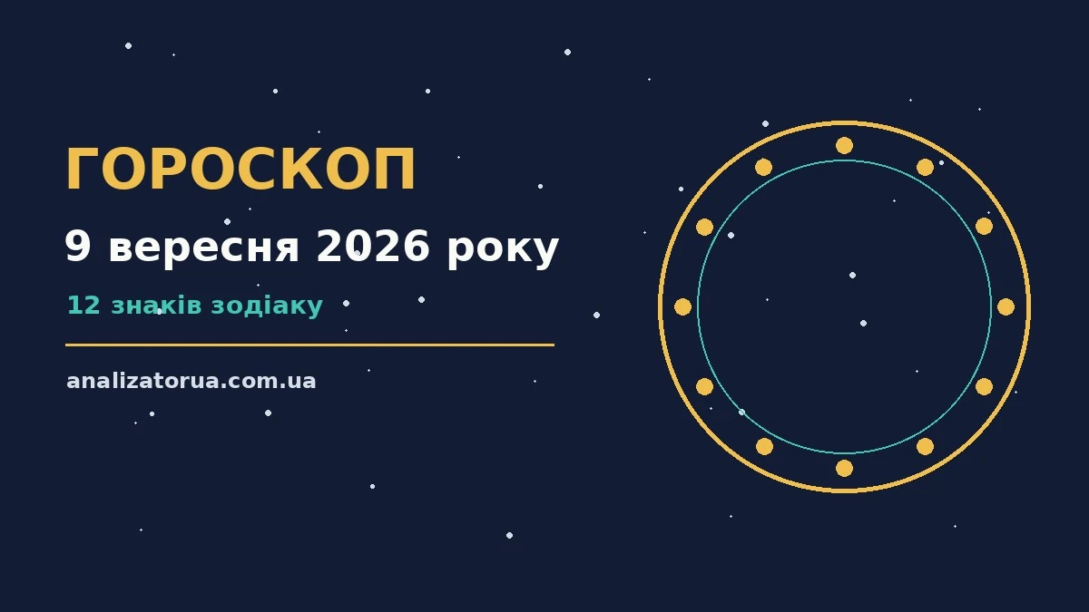 Гороскоп на 9 вересня 2026 року: час рішень для всіх знаків для спокійних і точних рішень