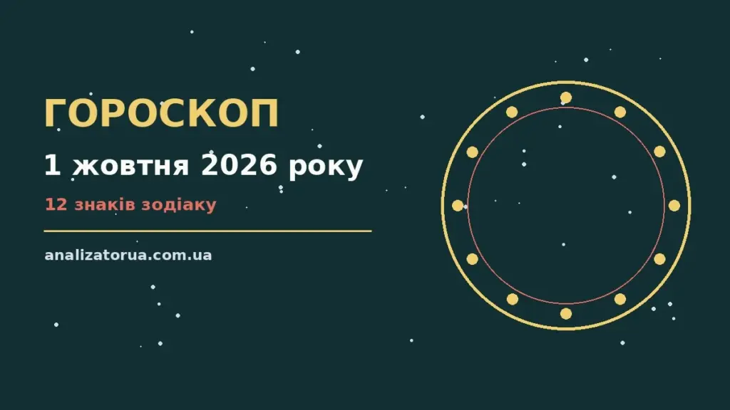 Гороскоп на 1 жовтня 2026 року: час рішень для всіх знаків для спокійних і точних рішень