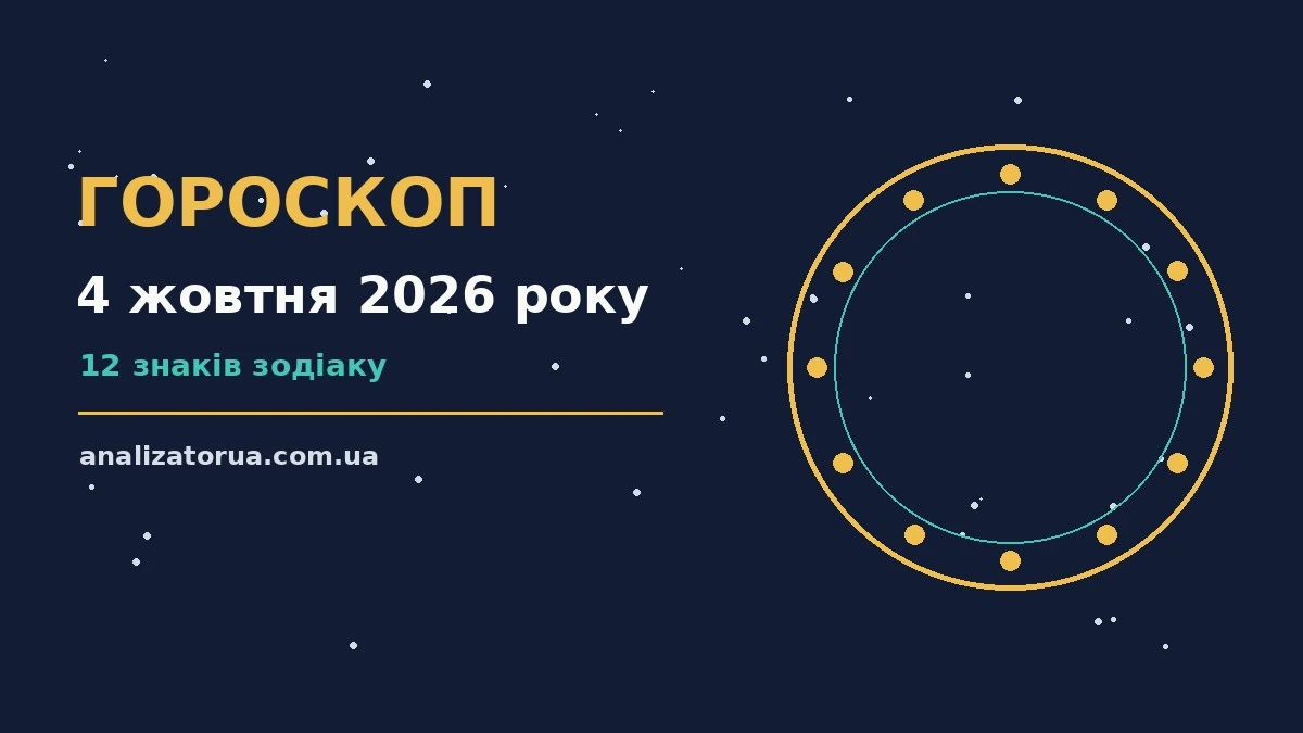 Гороскоп на 4 жовтня 2026 року: практичні поради для всіх знаків зодіаку