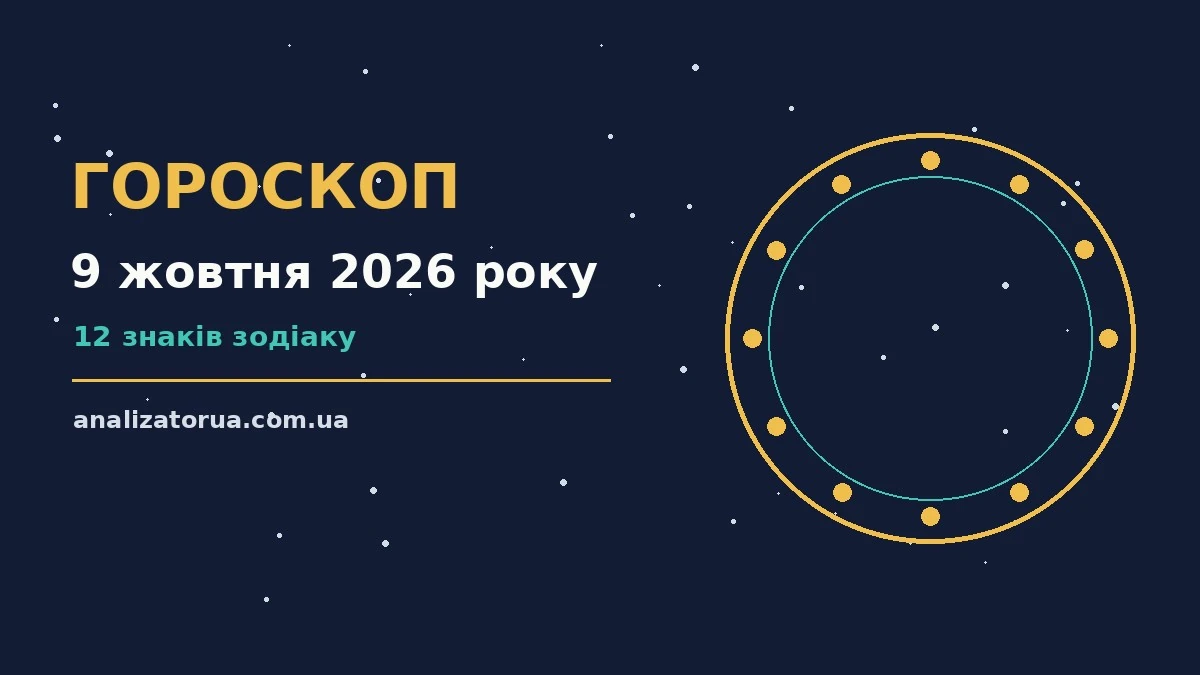 Гороскоп на 9 жовтня 2026 року: практичні поради для роботи, фінансів і стосунків